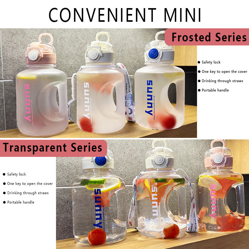 Portable Water Bottle With Straw Large Capacity Bucket Mug Summer Outdoor Travel Cup Sports Drinking Tumbler Fitness Jugs