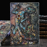 Anaglyph Gilding Gecko Notebook Retro Planner Bronze Book School Supplies Office Culture and Education