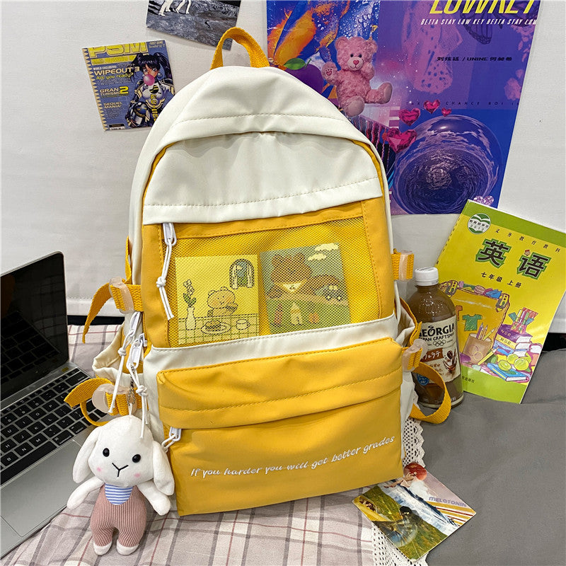 lhzstore Aesthetic Backpack Children Cute backpack Waterproof School Bags For Teenage Girls Book Bag Women Rucksack Student Backpacks
