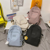 lhzstore Aesthetic Backpack Travel Small Backpack Large Capacity Schoolbag Women Bag Girl Student School Waterproof Rucksack