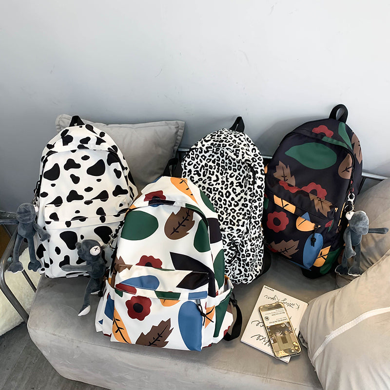 lhzstore Aesthetic Backpack Hawaiian Style Backpack Waterproof School Bag for Teenage Girls Student Backpacks Fancy Rucksack