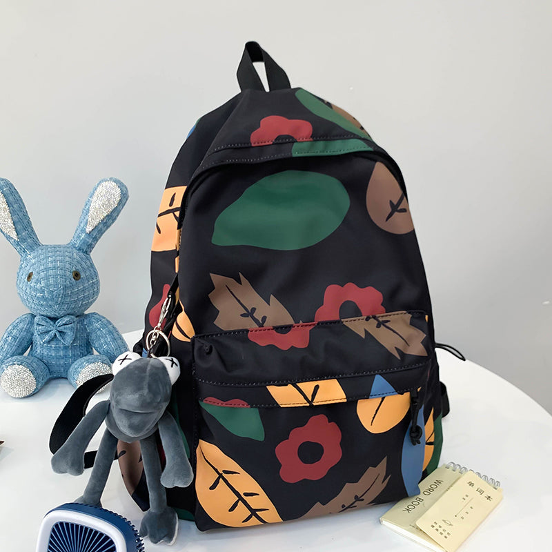 lhzstore Aesthetic Backpack Hawaiian Style Backpack Waterproof School Bag for Teenage Girls Student Backpacks Fancy Rucksack