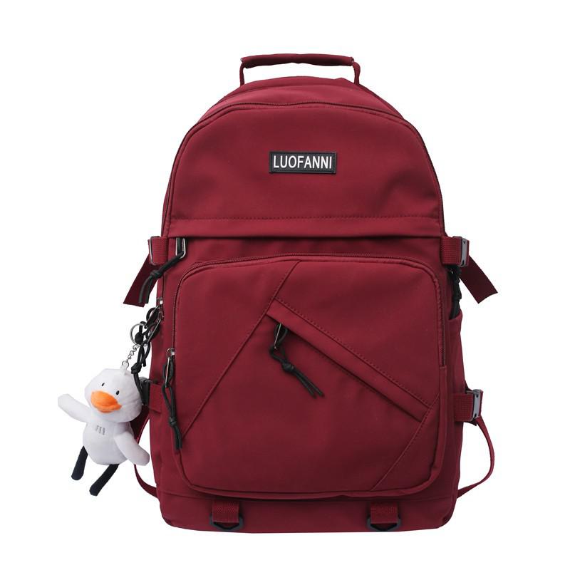 lhzstore Couples Schoolbag Aesthetic Backpack Schoolbag Large Capacity Travel Bag Waterproof Women Backpacks