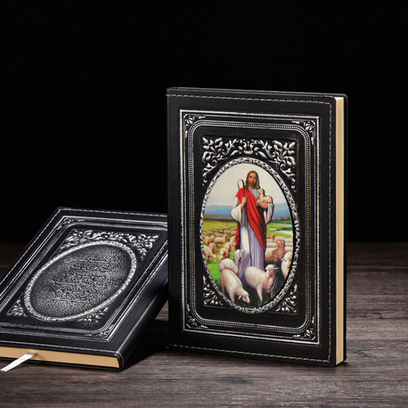 Back To School Gift Embossed Gilded Jesus Plan Book Bible Notebook Bible School Supplies Office A5 Culture and Education