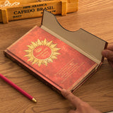 Back To School Gift Magic Notebook Pharaoh Book Sun Planner Retro Nostalgia Diary Cartoon Office Stationery
