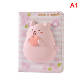 3D Cute Bear Squeeze Toy Decompression Notebook Student Planner Color Pages Diary Reliever Stress Notebook Student Gift