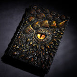 A5 Animated Dragon Notebook Retro Ledger Diary Handmade Account Book Resin Cover Daily Planner Notepad Office Supplies