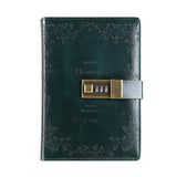 Back To School Gift A5 Retro Notebook Password Book with Lock Creative School Supplies Stationery Diary Thickened Diary