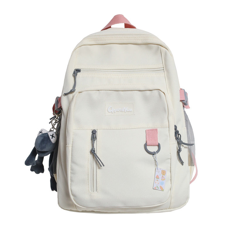 lhzstore Aesthetic Backpack Multi Bag Schoolbag Large Capacity Travel Storage Women Backpack Popular Girl Student Knapsack