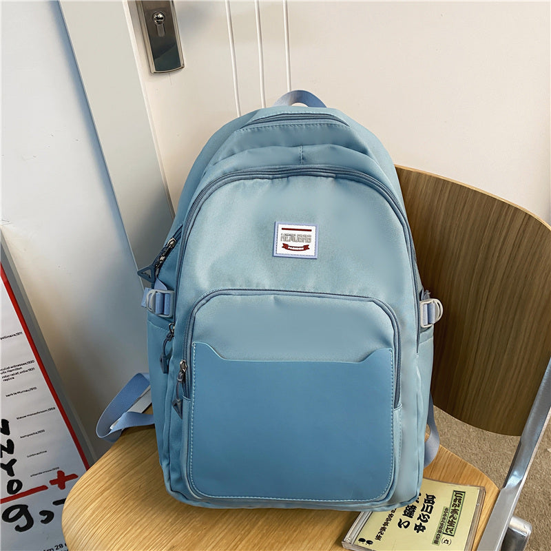 lhzstore Aesthetic Backpack Large Capacity Waterproof Women Backpack Men PU Travel Bag Lovers Schoolbag Laptop Backpack