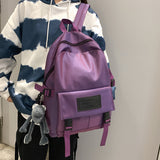 lhzstore Backpacks For High Schoolers Large Capacity Backpack Women Men Solid Color School Bags for Teenage School Backpacks