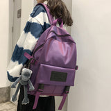 lhzstore Backpacks For High Schoolers Large Capacity Backpack Women Men Solid Color School Bags for Teenage School Backpacks