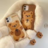 Kawaii 3D Cartoon Bear iPhone Case