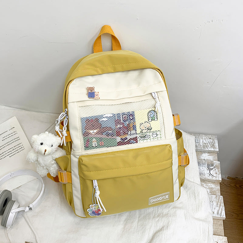 lhzstore Aesthetic Backpack Women Backpack Harajuku Travel Shoulder Bags School Bagpack Cute Backpack For Teenage Girls