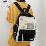 lhzstore Aesthetic Backpack Women Backpack Harajuku Travel Shoulder Bags School Bagpack Cute Backpack For Teenage Girls
