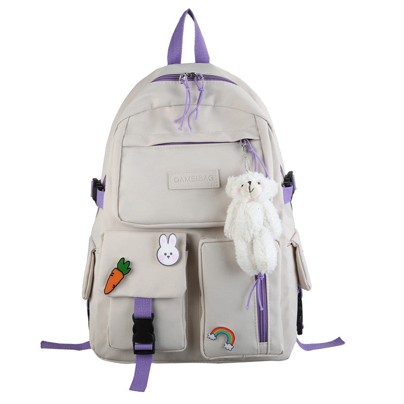 lhzstore Aesthetic Backpack Women Backpack Waterproof Shoulder Schoolbag For Teenage Girls College Student Backpack