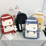 lhzstore Aesthetic Backpack Kawaii Women Backpack School Bag Cute Student Bookbag for Teenage Girls College Backpack