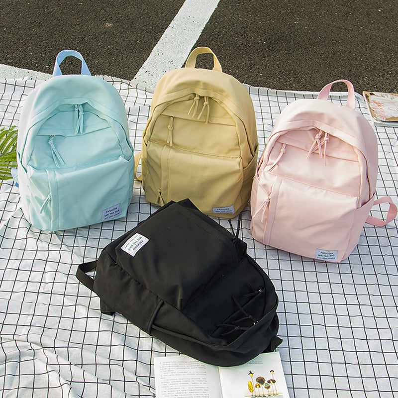 Lhzstore Aesthetic Backpack Backpack Waterproof Women Backpack Multiple Zip Pocket Travel Backpacks Teenage Girls Schoolbag