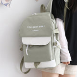 lhzstore Aesthetic Backpacks Large-capacity Backpack Women School Backpacks for Teens Waterproof Couples Schoolbag