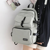 lhzstore Aesthetic Backpack Tooling Men Women Backpack  Shoulder School Bag Laptop Backpacks Students Ladies Bookbags