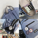 lhzstore Aesthetic Backpack Boy Backpack Large Capacity Travel Bag Multi Pocket Schoolbag College Student Girl Backpacks