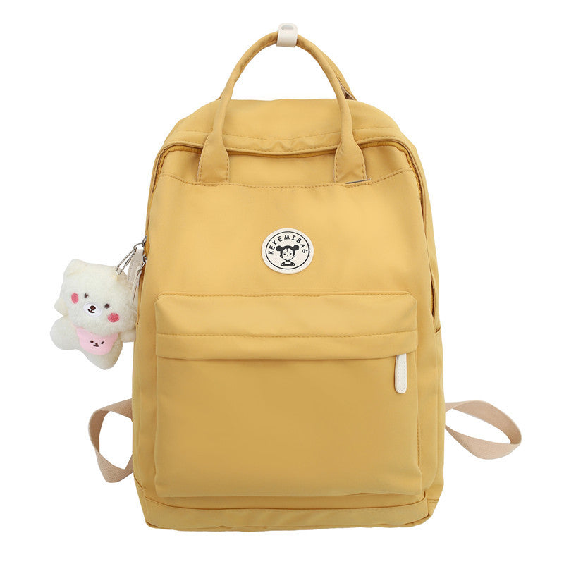 lhzstore Aesthetic Backpacks Solid Color College Student Schoolbag Large Capacity Washing Women Backpack Teenage Girl Backpacks