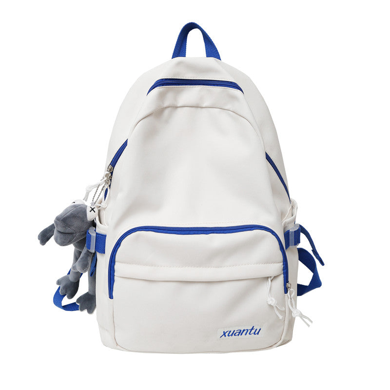 lhzstore Aesthetic Backpack Teenage Girl Backpack Solid Color Waterproof Women Backpacks Travel College Boy Student Schoolbag