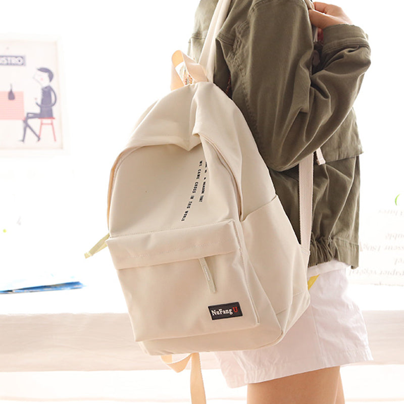 Lhzstore Aesthetic Backpack Simple Design Nylon Women Backpacks Fashionable Girls Leisure Bag College School Bookbags