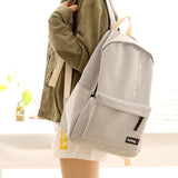 Lhzstore Aesthetic Backpack Simple Design Nylon Women Backpacks Fashionable Girls Leisure Bag College School Bookbags