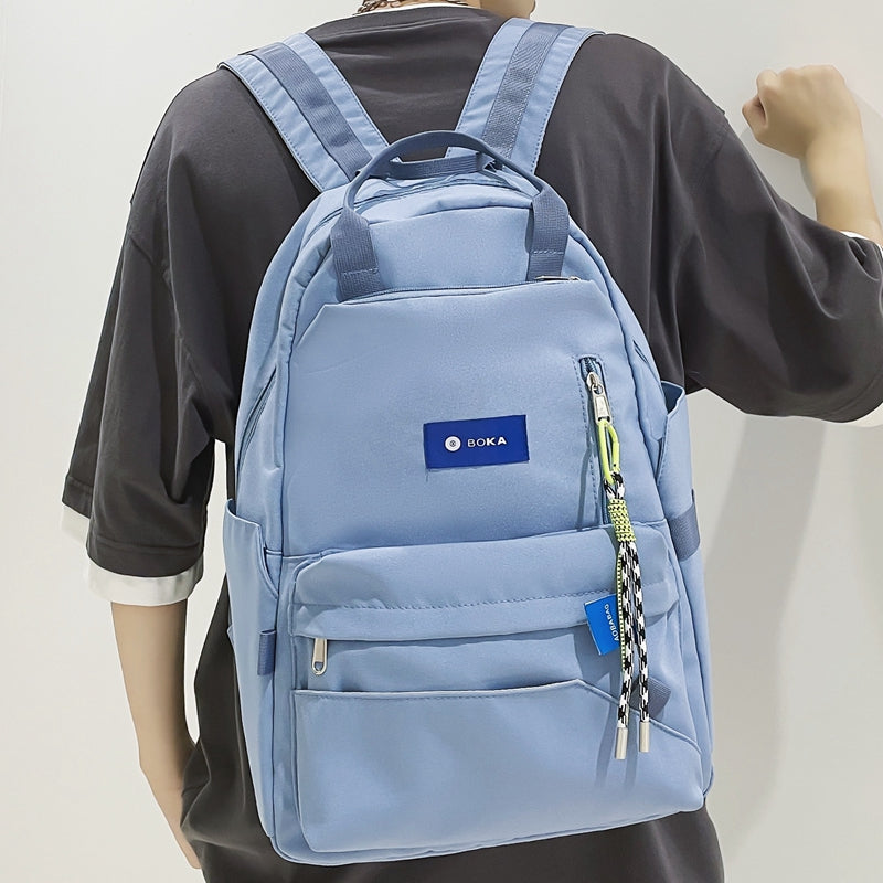 lhzstore Aesthetic Backpack Nylon Backpack Casual School Backpack Cute Kawaii Waterproof School Bags Teenager Girls