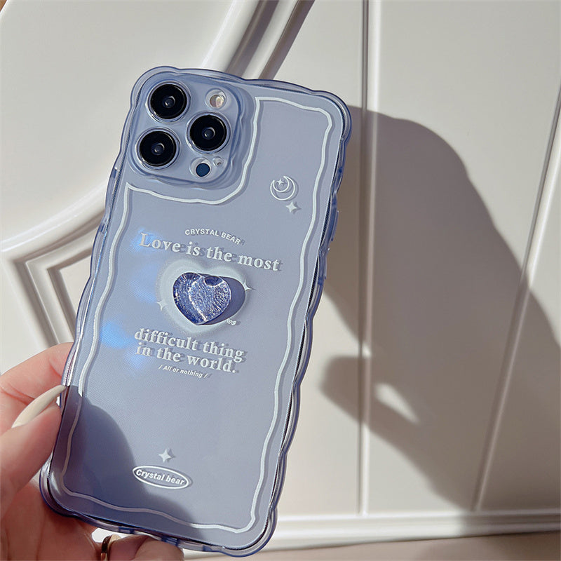 Kawaii Blue Heart iPhone Case