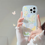 Kawaii Colorful Butterfly Flowers iPhone Case