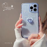 Kawaii Blue Heart iPhone Case