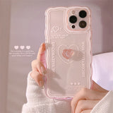 Kawaii Pink Heart iPhone Case