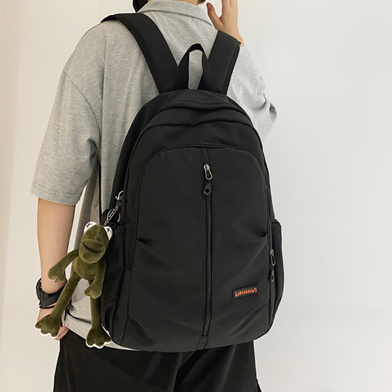 lhzstore Aesthetic Backpack Teenage Girl And Boy College School Bag Multi Pocket Women Rucksack Waterproof Student Book Bag