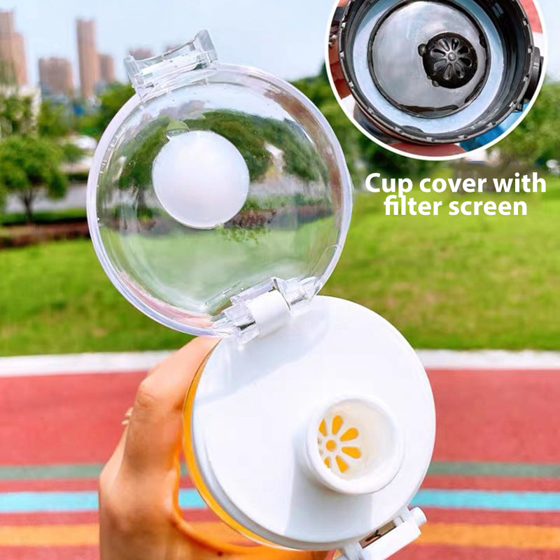 Sports Water Bottle Plastic Portable Drinking Cup Leakproof Drop-proof Portable Shaker Mug Outdoor Travel Water Bottle