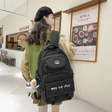 lhzstore Aesthetic Backpack Teenager Backpack School Bags for Girls Women's Bag Bookbag Schoolbag Girl Mochila Impermeable