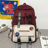 Lhzstore Backpacks for Teens Schoolbag College Student High School Large Capacity Backpack Junior High School Backpack