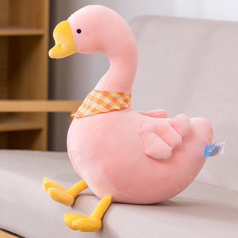 Adorable White Yellow Pink Duck Plushies