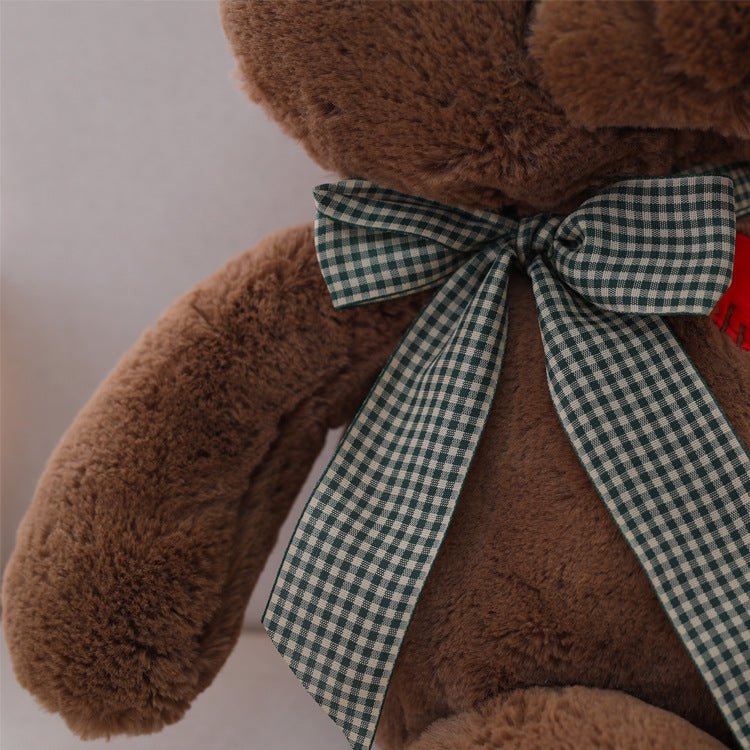 Beige Brown Love Teddy Bear Plush Toy Doll