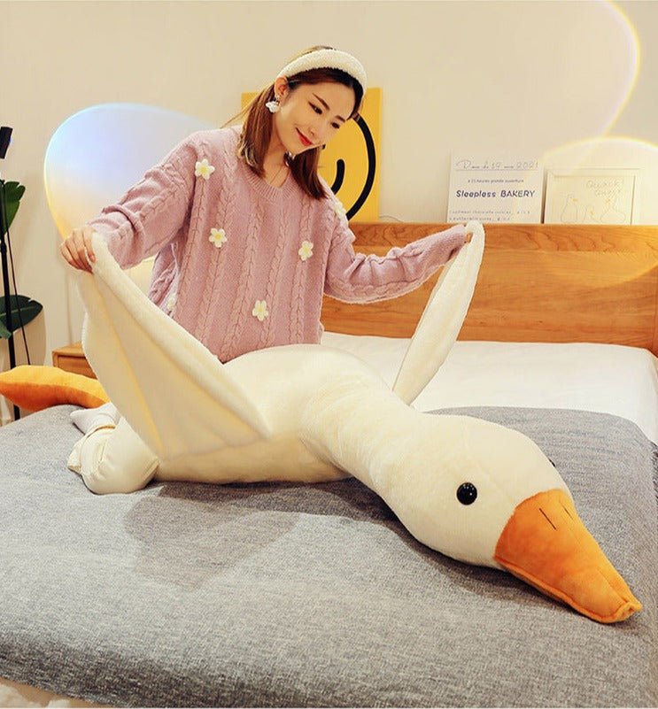 Big White Duck Plush Body Pillow