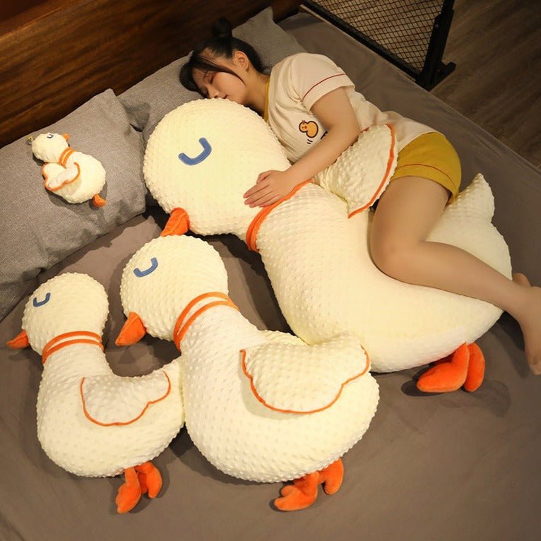 Chubby White Duck Plushie Body Pillows