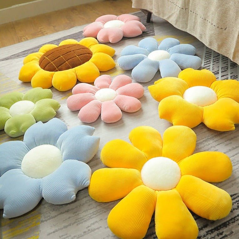 Colorful Daisy Flower Plush Cushion