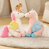Colorful Unicorn Plush Toy With Flapping Wings