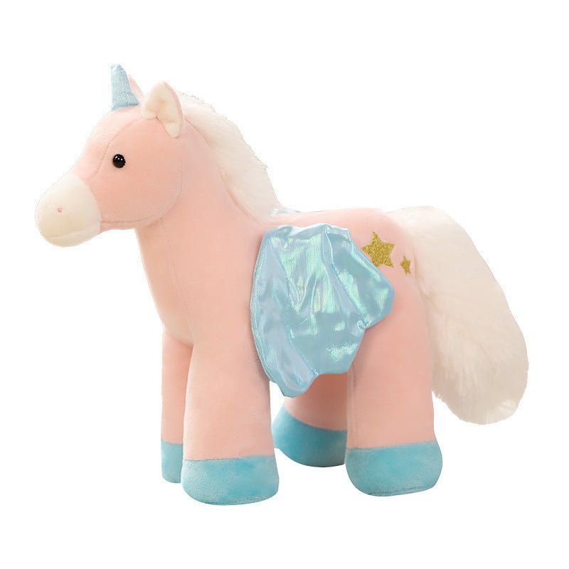 Colorful Unicorn Plush Toy With Flapping Wings