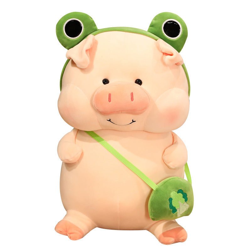 Creative Frog and Bunny Ears Pig Plush Toy