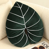 Creative Green Leaf Plush Pillow Cushions
