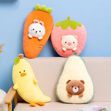 Cute Cartoon Animals Plushie In Fruit Costumes
