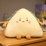 Cute Emoji Sandwich Plush Toy Pillow