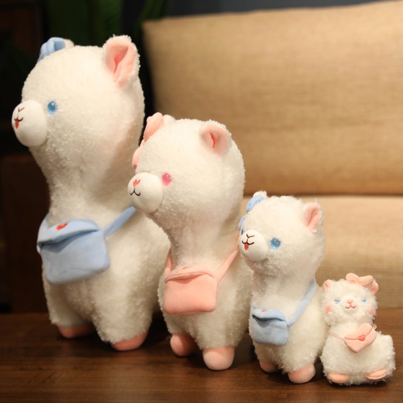 Cute Pink Blue Alpaca Plush Toy